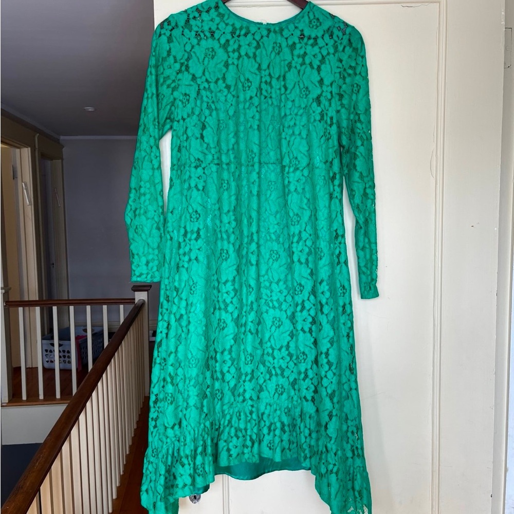 ASOS Green Lace Maternity Swing Dress